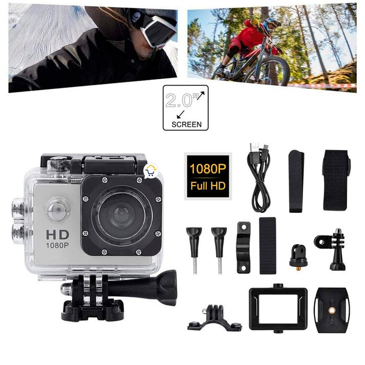 Cámara Deportiva Go Pro Full HD 1080p. Acuática Sumergible Mini DV