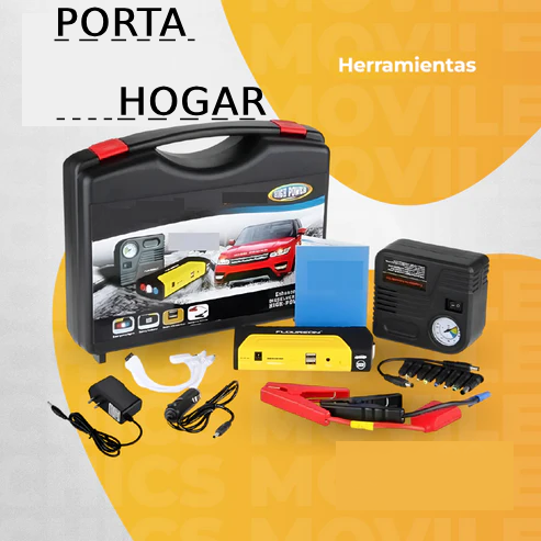 Iniciador Batería De 99800 mAh Carro/Moto. Mini Compresor Infla Llantas 🔋🚘🏍️