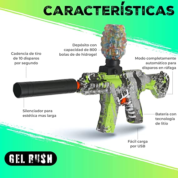 PISTOLA HIDROGEL AK47 + 10.000  balas  hidrogel de regalo